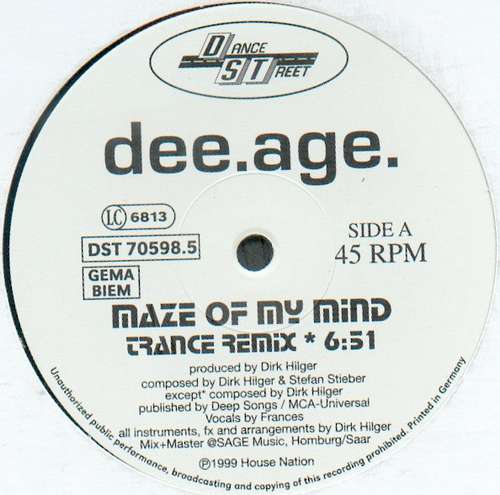 Cover dee.age.* - Maze Of My Mind (12) Schallplatten Ankauf