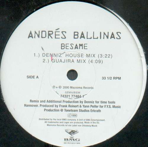 Cover Andrés Ballinas* - Besame (12) Schallplatten Ankauf
