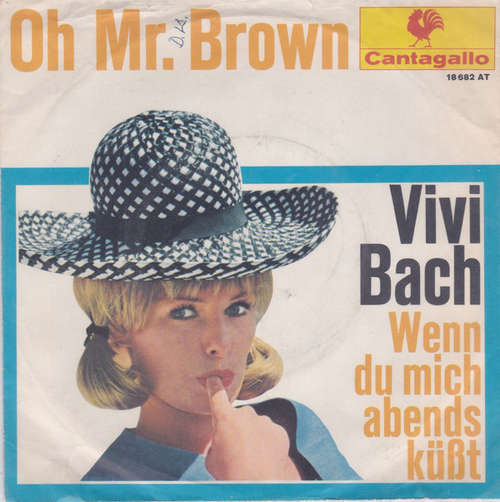 Cover Vivi Bach - Oh Mr. Brown / Wenn Du Mich Abends Küßt (7, Single, Mono) Schallplatten Ankauf