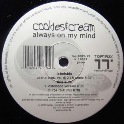 Bild Cookies & Cream - Always On My Mind (12) Schallplatten Ankauf