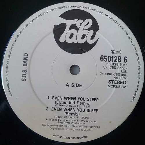 Cover The S.O.S. Band - Even When You Sleep (12) Schallplatten Ankauf