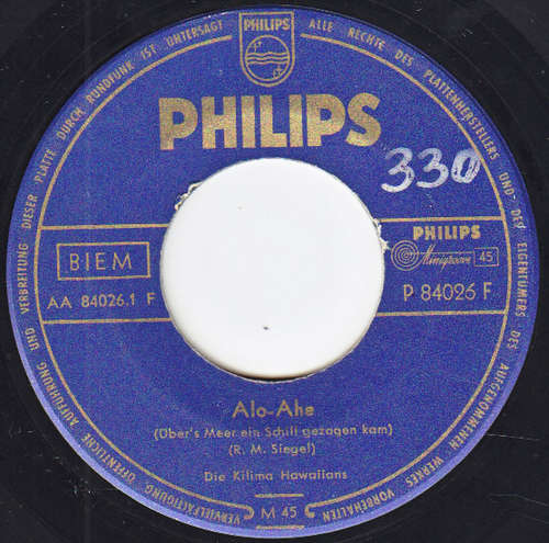 Cover Die Kilima Hawaiians* - Alo-Ahe / Ich Hab' Sehnsucht Nach Hawaii (7, Single) Schallplatten Ankauf