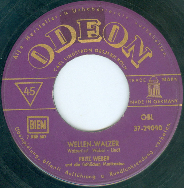 Bild Fritz Weber - Wellen-Walzer (7, Single, Mono) Schallplatten Ankauf