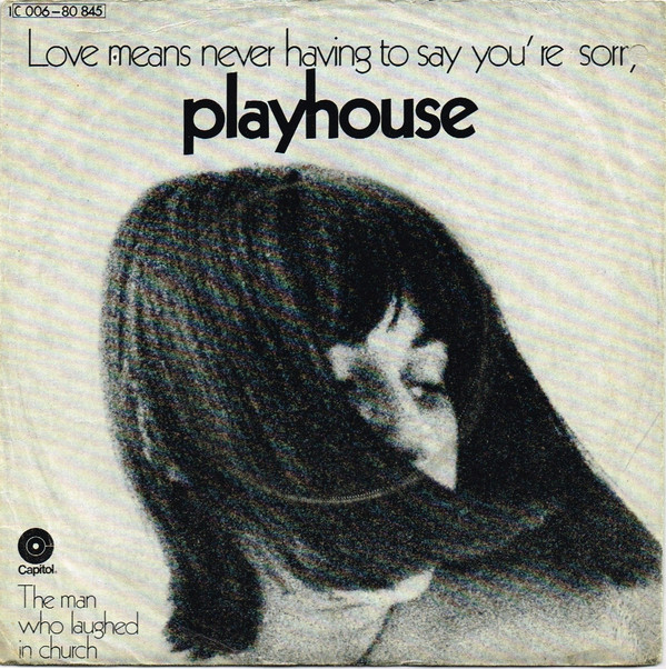 Cover Playhouse (10) - Love Means Never Having To Say You're Sorry (7, Single) Schallplatten Ankauf