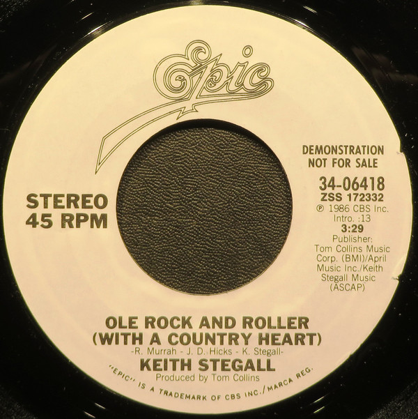 Cover Keith Stegall - Ole Rock And Roller (With A Country Heart) (7, Promo) Schallplatten Ankauf