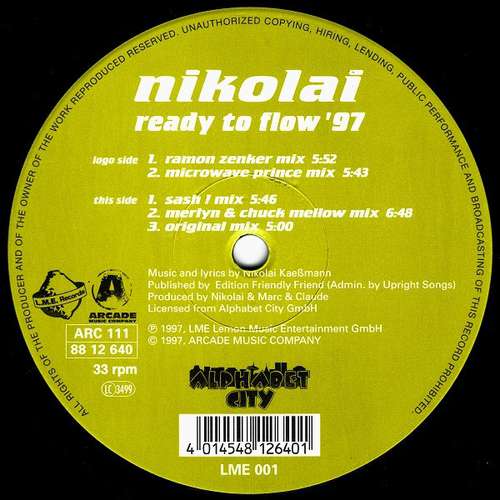 Cover Nikolai - Ready To Flow '97 (12) Schallplatten Ankauf