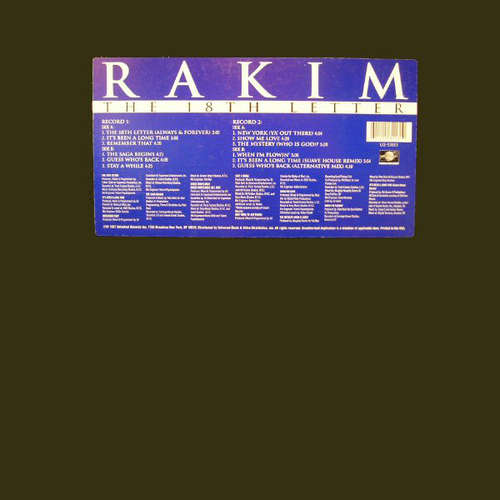 Cover Rakim - The 18th Letter (2xLP, Album) Schallplatten Ankauf