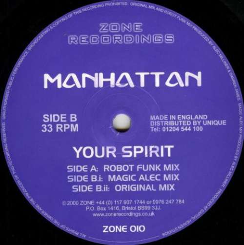 Cover Manhattan - Your Spirit (12) Schallplatten Ankauf