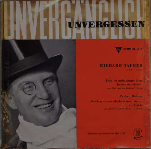 Bild Richard Tauber - Richard Tauber (7, EP) Schallplatten Ankauf