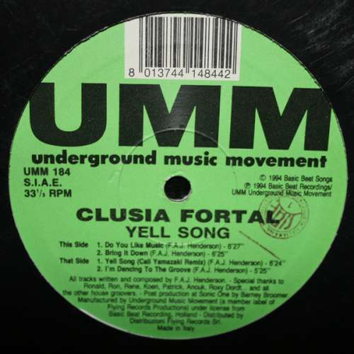 Cover Clusia Fortal - Yell Song (12) Schallplatten Ankauf