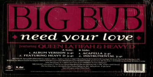 Cover Big Bub - Need Your Love (12) Schallplatten Ankauf