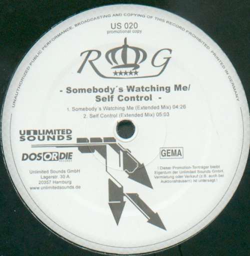 Cover Royal Gigolos - Somebody's Watching Me / Self Control (12, Promo) Schallplatten Ankauf
