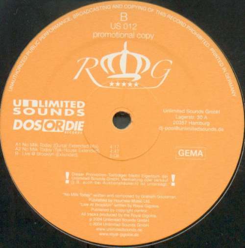 Cover Royal Gigolos - No Milk Today (12, Promo) Schallplatten Ankauf