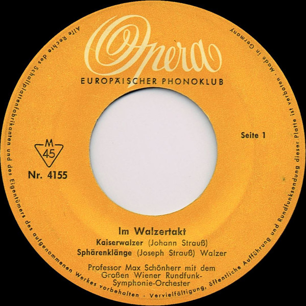 Cover Max Schönherr Mit Dem Grossen Wiener Rundfunk-Symphonie-Orchester* - Im Walzertakt (7, Mono) Schallplatten Ankauf