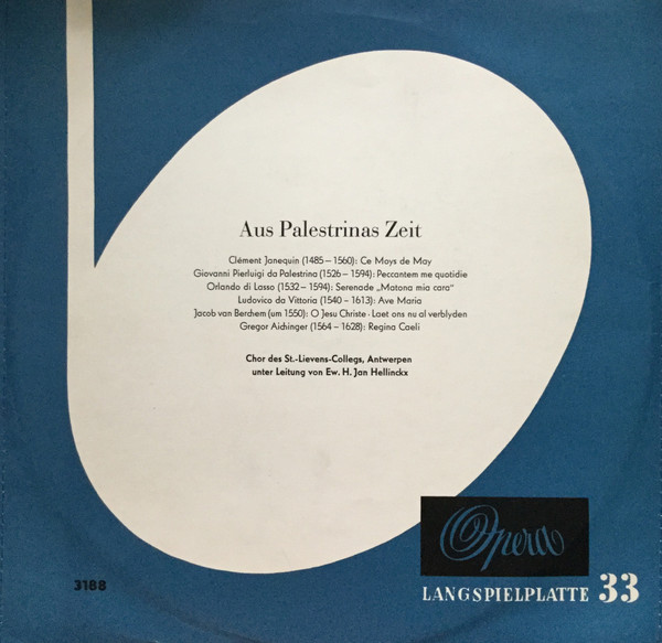 Cover Chor des St.-Lievens-Collegs, Antwerpen* - Aus Palestrinas Zeit (10, Album) Schallplatten Ankauf