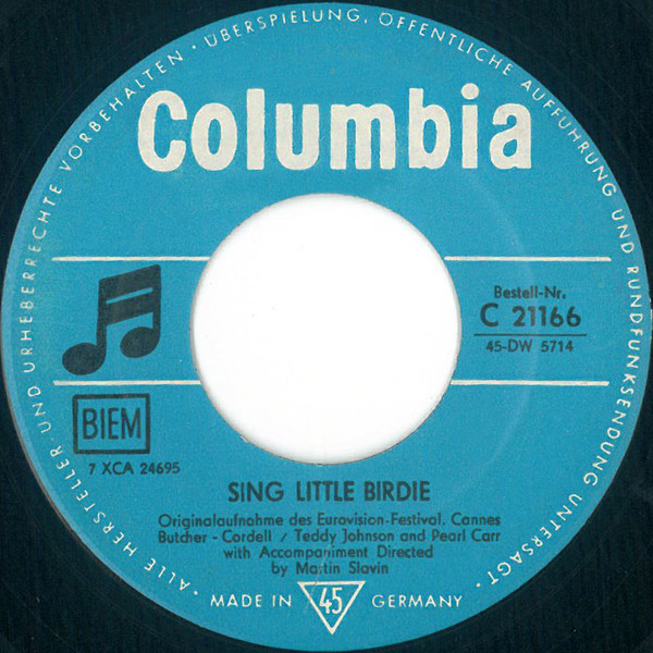 Cover Teddy Johnson And Pearl Carr - Sing Little Birdie (7, Single) Schallplatten Ankauf