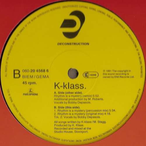 Cover K-Klass - Rhythm Is A Mystery (12) Schallplatten Ankauf