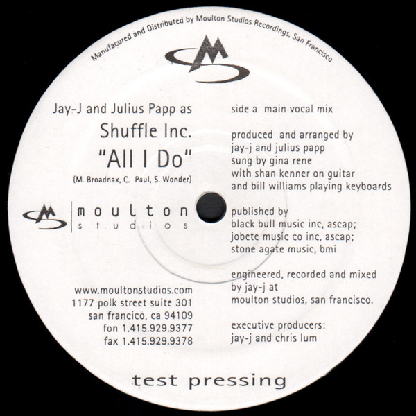Cover Jay-J And Julius Papp As Shuffle Inc. - All I Do (12, TP) Schallplatten Ankauf