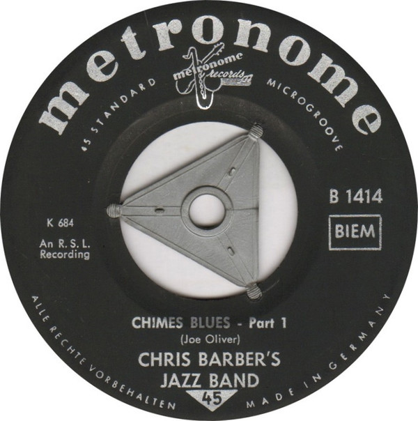 Cover Chris Barber's Jazz Band - Chimes Blues (7, Single) Schallplatten Ankauf