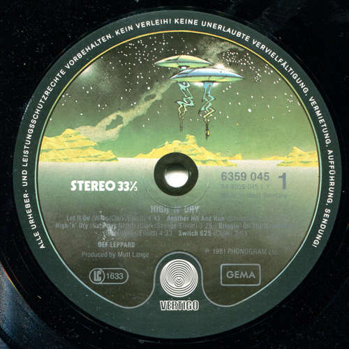 Cover Def Leppard - High 'N' Dry (LP, Album) Schallplatten Ankauf