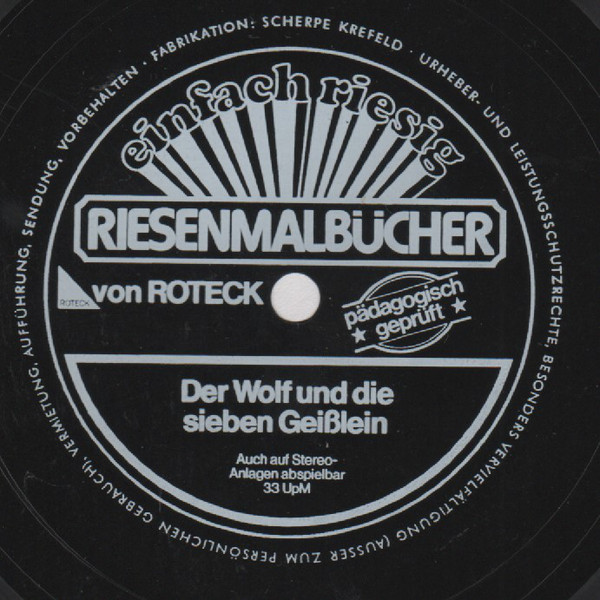 Cover Unknown Artist - Der Wolf Und Die Sieben Geißlein (Flexi, 7, S/Sided) Schallplatten Ankauf