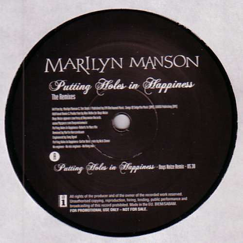 Cover Marilyn Manson - Putting Holes In Happiness (The Remixes) (12, Promo) Schallplatten Ankauf