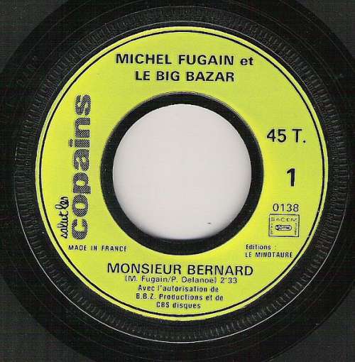 Cover Michel Fugain et Le Big Bazar / Présence - Monsieur Bernard / SLC Rock (7, Smplr, Mou) Schallplatten Ankauf