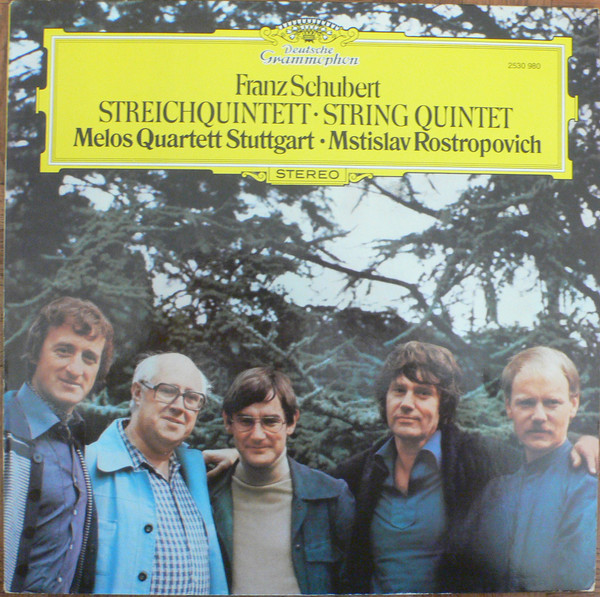 Cover Franz Schubert - Melos Quartett Stuttgart*, Mstislav Rostropovich - Streichquintett - String Quintet (LP, RE) Schallplatten Ankauf