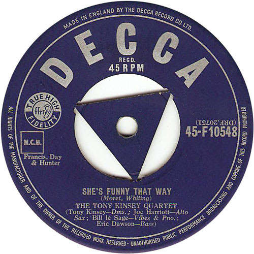Cover The Tony Kinsey Quartet - She's Funny That Way (7) Schallplatten Ankauf