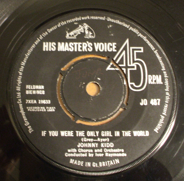 Cover Johnny Kidd / Johnny Kidd & The Pirates - If You Were The Only Girl In The World / Feelin' (7, Single, Exp) Schallplatten Ankauf
