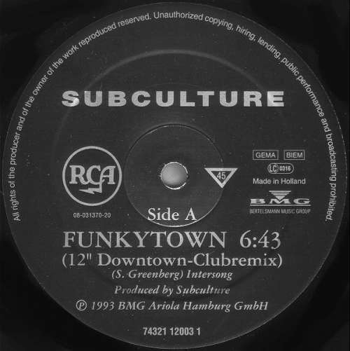 Bild Subculture (10) - Funkytown (12) Schallplatten Ankauf