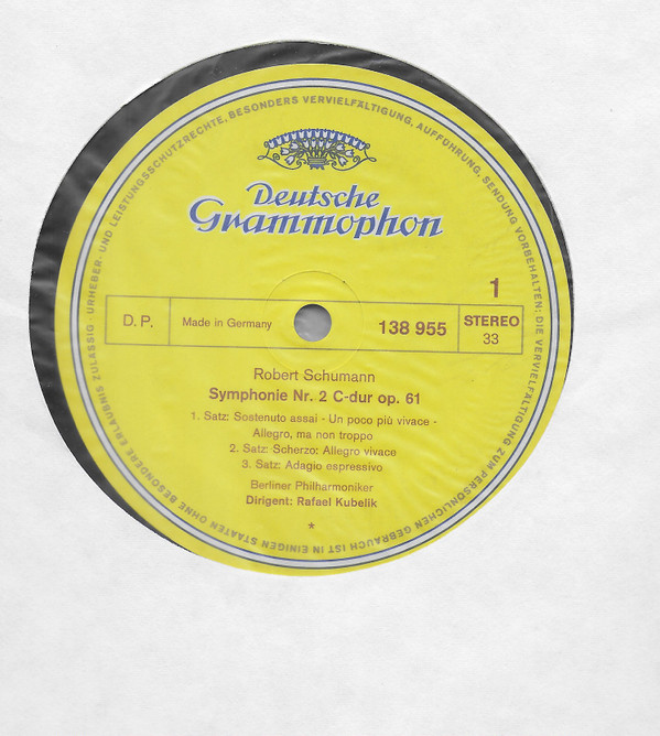 Cover Robert Schumann - Rafael Kubelik, Berliner Philharmoniker - Symphonie Nr. 2 • Genoveva Ouverture (LP) Schallplatten Ankauf