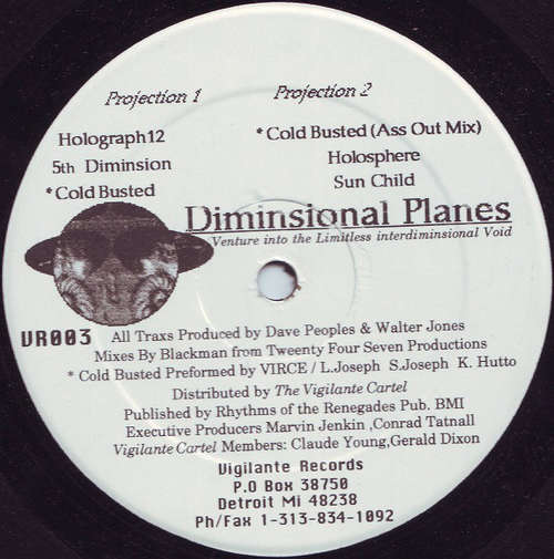 Cover Dave Peoples & Walt J - Diminsional Planes (12) Schallplatten Ankauf