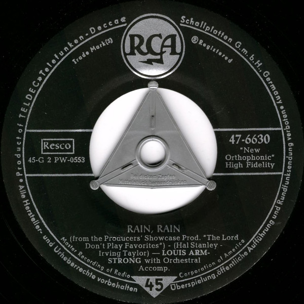 Cover Louis Armstrong - Rain, Rain (7, Single) Schallplatten Ankauf