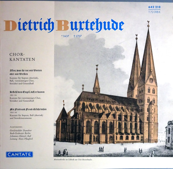 Cover Dietrich Buxtehude*, Greifswalder Domchor, Berliner Bach-Orchester*, Hans Pflugbeil - Chorkantaten (10) Schallplatten Ankauf