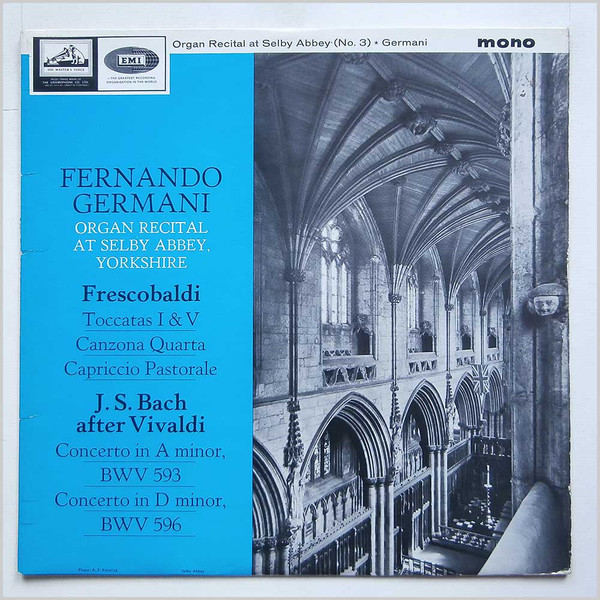 Cover Frescobaldi*, J.S. Bach*, Fernando Germani - Organ Recital At Selby Abbey, Yorkshire [No.3] (LP, Album) Schallplatten Ankauf