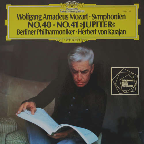 Cover Wolfgang Amadeus Mozart, Berliner Philharmoniker, Herbert von Karajan - Symphonien No. 40 • No. 41 Jupiter (LP) Schallplatten Ankauf