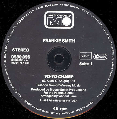 Bild Frankie Smith - Yo-Yo Champ (12, Maxi) Schallplatten Ankauf