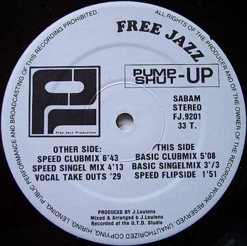 Cover Free Jazz - Pump Shut-Up (12) Schallplatten Ankauf