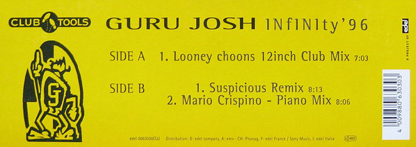 Cover Guru Josh - Infinity '96 (12) Schallplatten Ankauf