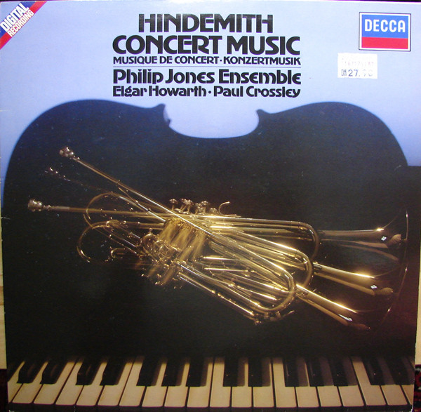 Cover Paul Hindemith - Philip Jones Ensemble* / Elgar Howarth / Paul Crossley (2) - Concert Music (LP) Schallplatten Ankauf