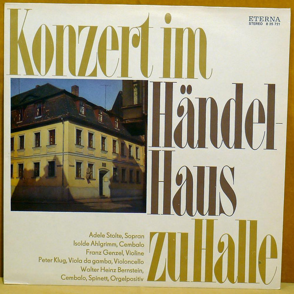 Cover Georg Friedrich Händel - Konzert Im Händel-Haus Zu Halle (LP, RP, Blu) Schallplatten Ankauf