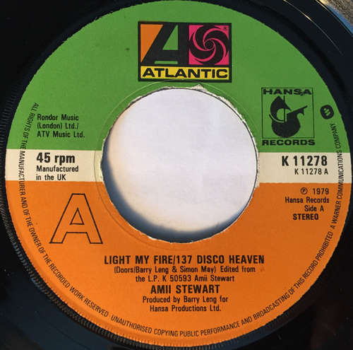 Bild Amii Stewart - Light My Fire / 137 Disco Heaven (7, Single) Schallplatten Ankauf