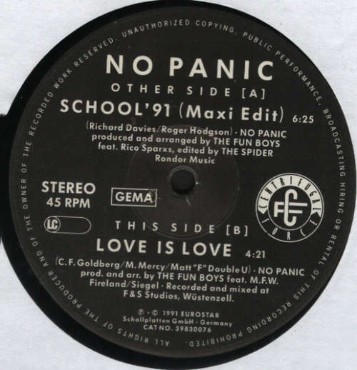 Bild No Panic - School '91 (12) Schallplatten Ankauf
