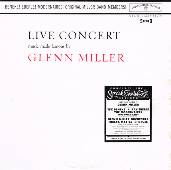Cover Beneke* ! Eberle* ! Modernaires* ! Original Miller Band Members* - Live Concert - Music Made Famous By Glenn Miller (LP, Album, Gre) Schallplatten Ankauf
