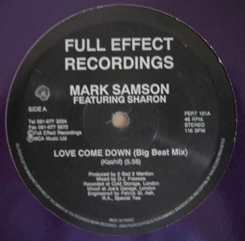 Cover Mark Samson featuring Sharon (14) / Mark Samson - Love Come Down / Mind Directed Energy (12) Schallplatten Ankauf
