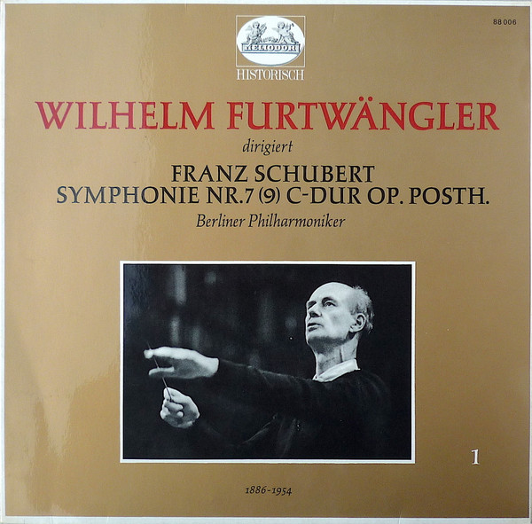 Cover Franz Schubert – Berliner Philharmoniker, Wilhelm Furtwängler - Sinfonie Nr. 7 (9) C-dur Op. Posth. (LP, Mono, RE, RP) Schallplatten Ankauf