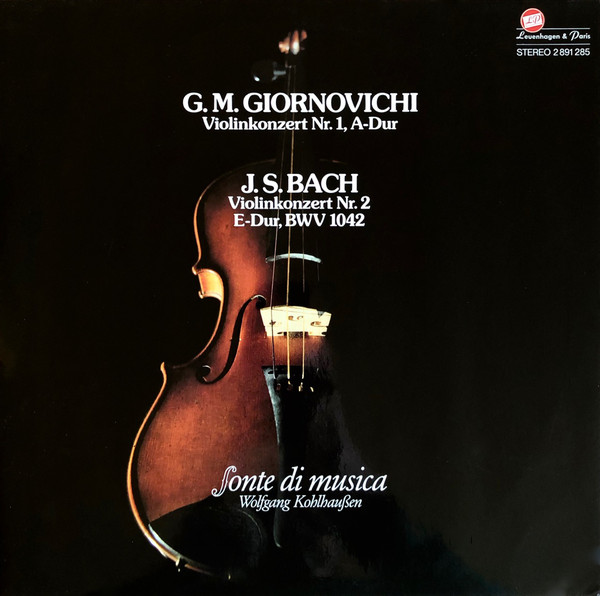Cover G.M. Giornovichi*, J.S. Bach* - Wolfgang Kohlhaußen - Violinkonzert (LP) Schallplatten Ankauf
