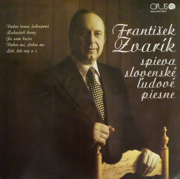 Cover František Zvarík - František Zvarík Spieva Slovenské Ľudové Piesne (LP, Album) Schallplatten Ankauf