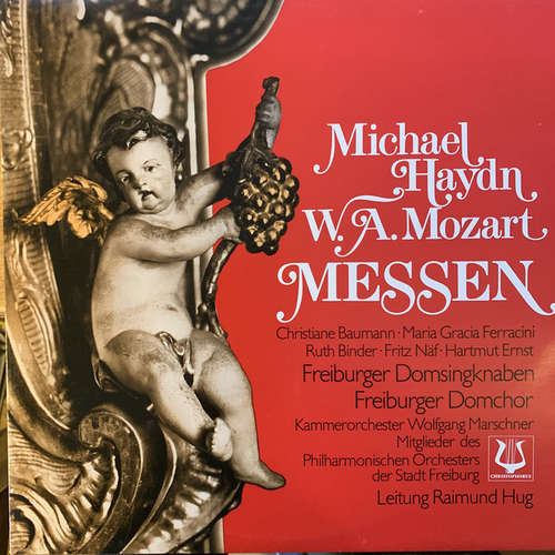 Cover Michael Haydn, W.A.Mozart* - Freiburger Domchor, Freiburger Domsingknaben, Raimund Hug - Missa Sti. AloysII - Missa Solemnis (LP, Quad) Schallplatten Ankauf